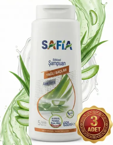 Safia Yağlı Saçlar Şampuan 3x650 Ml - 2