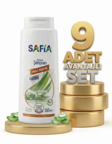 Safia Yağlı Saçlar Şampuan 9x650 Ml - Safia