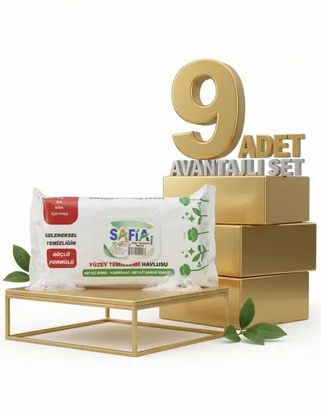 Safia Yüzey Temizleme Havlusu 9x50 Adet - 1