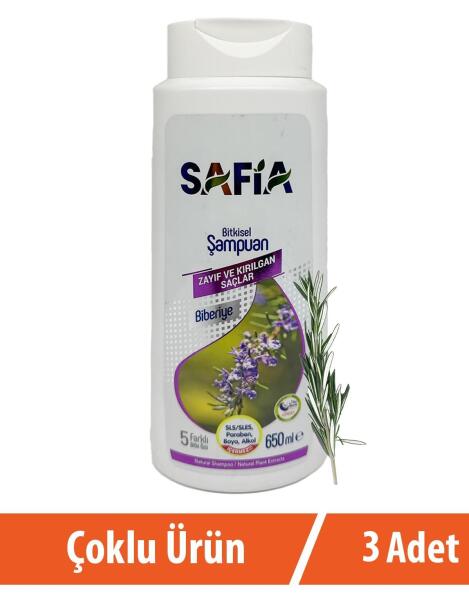 Safia Zayıf Ve Kırılgan Saçlar Şampuan 3x650 Ml - 1