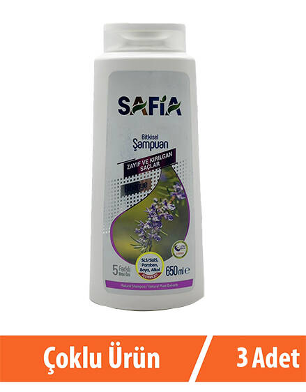 Safia Zayıf Ve Kırılgan Saçlar Şampuan 3x650 Ml - 1