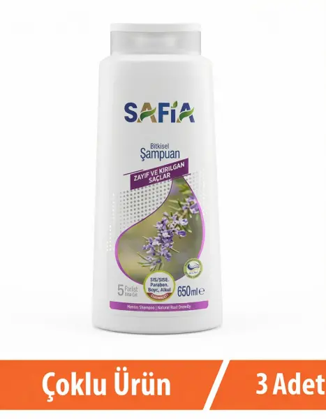 Safia Zayıf Ve Kırılgan Saçlar Şampuan 3x650 Ml - 2