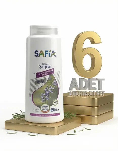 Safia Zayıf Ve Kırılgan Saçlar Şampuan 6x650 Ml - 1