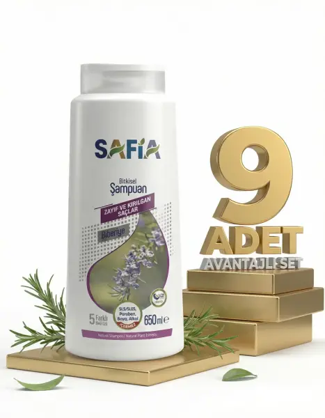 Safia Zayıf Ve Kırılgan Saçlar Şampuan 9x650 Ml - 1
