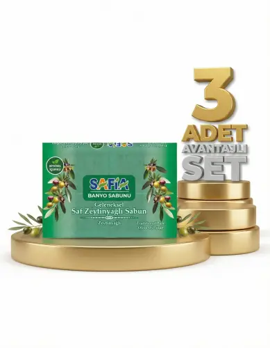 Safia Zeytinyağlı Banyo Sabunu 3x600 Gr - SAFİA