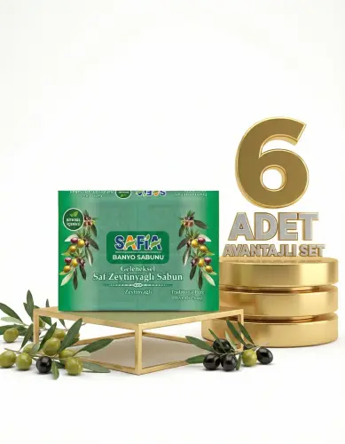Safia Zeytinyağlı Banyo Sabunu 6x600 Gr - SAFİA