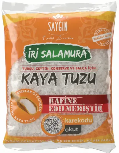 Saygın İri Salamura Doğal Kaya Tuzu 1500 Gr - SAYGIN