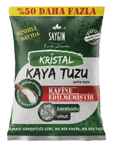 Saygın Kristal Sofra Kaya Tuzu 750 Gr - SAYGIN