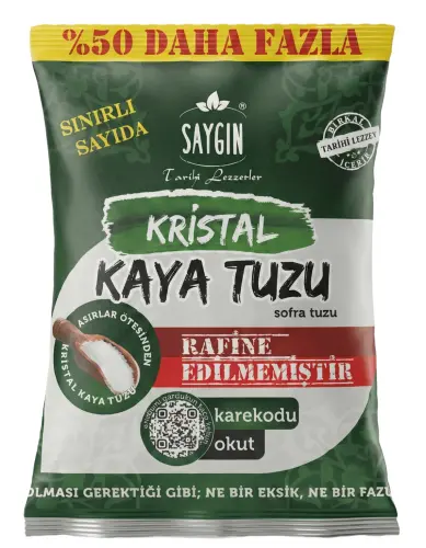 Saygın Kristal Sofra Kaya Tuzu 750 Gr - SAYGIN