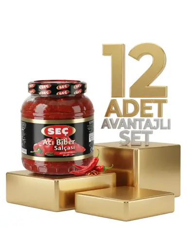 Seç Acı Biber Salçası 12x1600 Gr - Seç