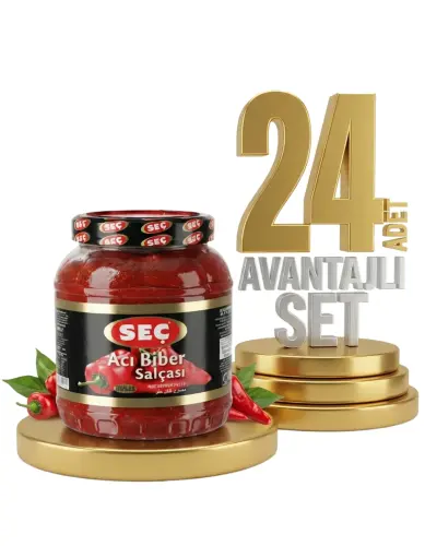 Seç Acı Biber Salçası 24x1600 Gr - Seç