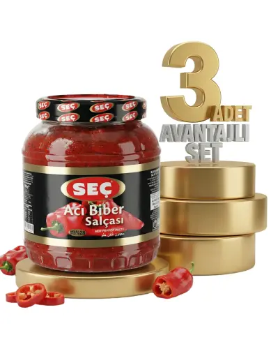 Seç Acı Biber Salçası 3x1600 Gr - Seç