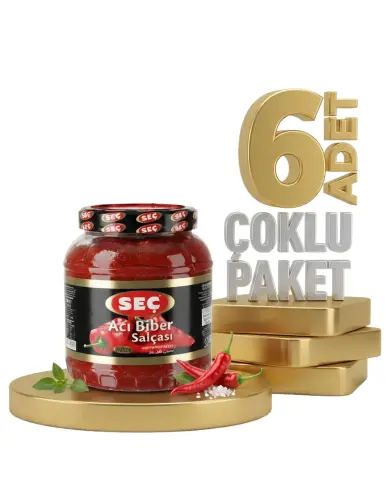 Seç Acı Biber Salçası 6x1600 Gr - Seç