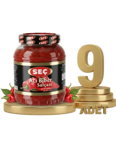 Seç Acı Biber Salçası 9x1600 Gr - Seç