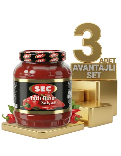 Seç Tatlı Biber Salçası 3x1600 Gr - Seç