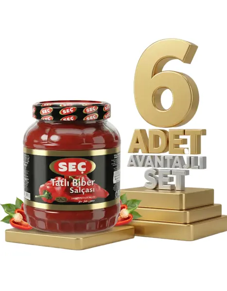 Seç Tatlı Biber Salçası 6x1600 Gr - 1