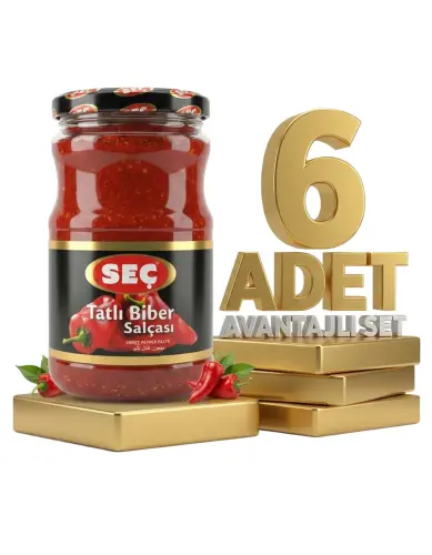Seç Tatlı Biber Salçası 6x700 Gr - Seç