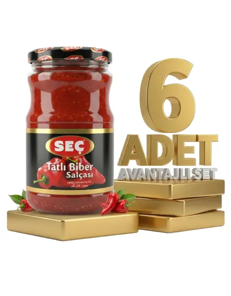 Seç Tatlı Biber Salçası 6x700 Gr - 1