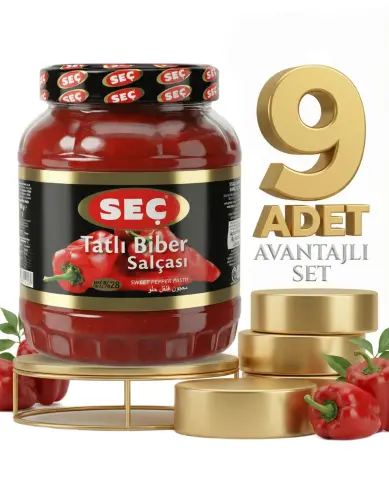Seç Tatlı Biber Salçası 9x1600 Gr - Seç