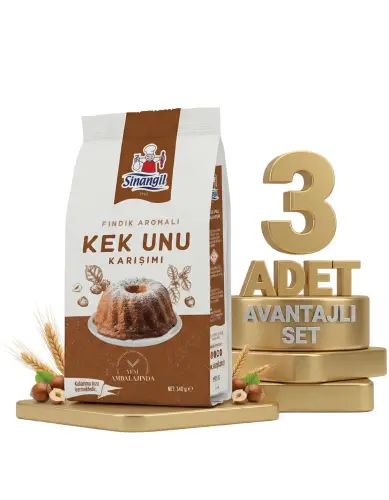Sinangil Kek Unu Fındıklı 3x340 Gr - SİNANGİL