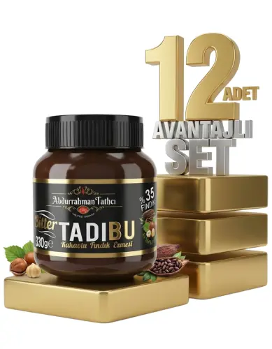 Tadıbu Bitter Kakaolu Fındık Ezmesi 12x330 Gr - ABDURRAHMAN TATLICI