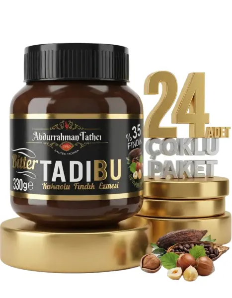 Tadıbu Bitter Kakaolu Fındık Ezmesi 24x330 Gr - 1