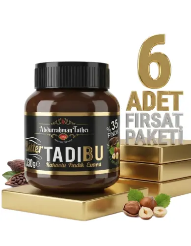 Tadıbu Bitter Kakaolu Fındık Ezmesi 6x330 Gr - ABDURRAHMAN TATLICI