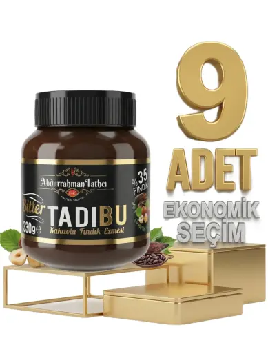 Tadıbu Bitter Kakaolu Fındık Ezmesi 9x330 Gr - ABDURRAHMAN TATLICI