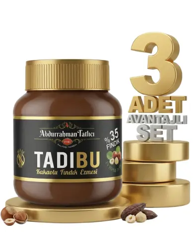 Tadıbu Kakaolu Fındık Ezmesi 3x330 Gr - ABDURRAHMAN TATLICI