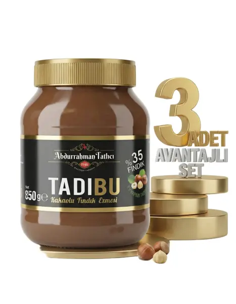 Tadıbu Kakaolu Fındık Ezmesi 3x850 Gr - 1