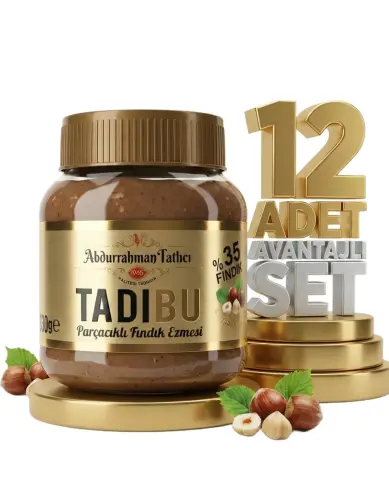 Tadıbu Parçacıklı Fındık Ezmesi 12x330 Gr - ABDURRAHMAN TATLICI