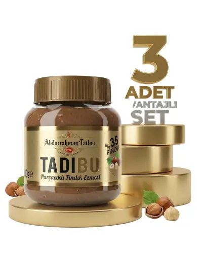 Tadıbu Parçacıklı Fındık Ezmesi 3x330 Gr - ABDURRAHMAN TATLICI
