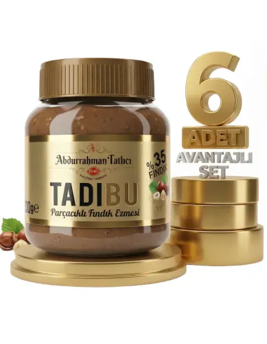 Tadıbu Parçacıklı Fındık Ezmesi 6x330 Gr - ABDURRAHMAN TATLICI
