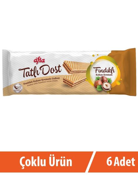 Tatlı Dost Fındıklı Kakao Kremalı Gofret 6x140 Gr - 1