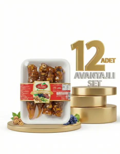 Tatşen Benni Cevizli Pekmezli Sucuk 12x300 Gr - 1