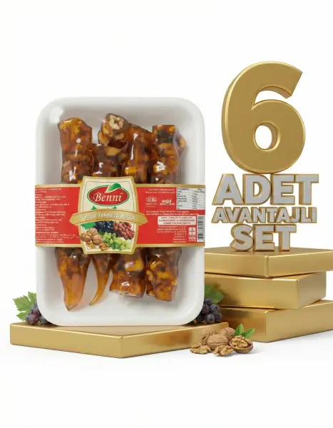Tatşen Benni Cevizli Pekmezli Sucuk 6x300 Gr - 1