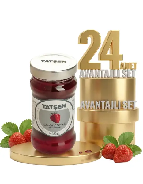 Tatşen Cam Reçel Çilek 24x380 Gr - 1