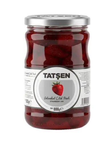 Tatşen Cam Reçel Çilek 800 Gr - Tatşen Gıda