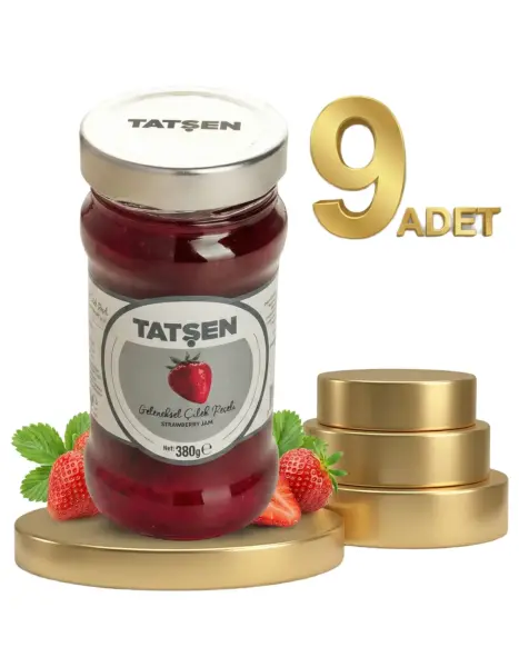 Tatşen Cam Reçel Çilek 9x380 Gr - 1
