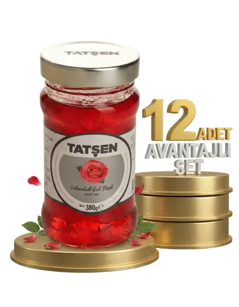 Tatşen Cam Reçel Gül 12x380 Gr - 1
