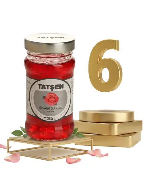 Tatşen Cam Reçel Gül 6x380 Gr - 1