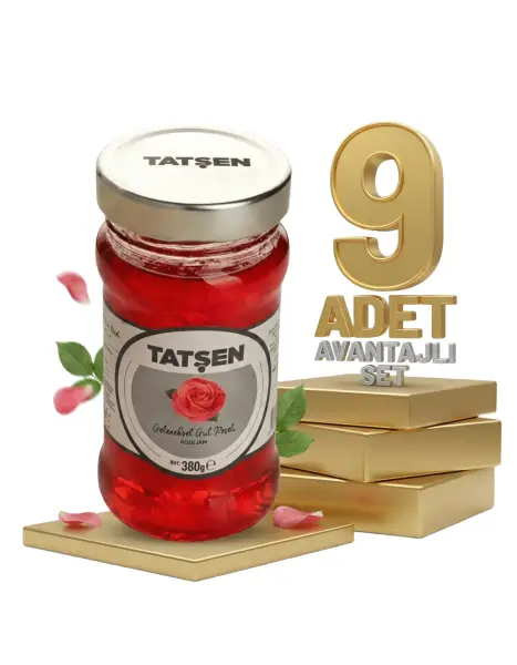 Tatşen Cam Reçel Gül 9x380 Gr - 1