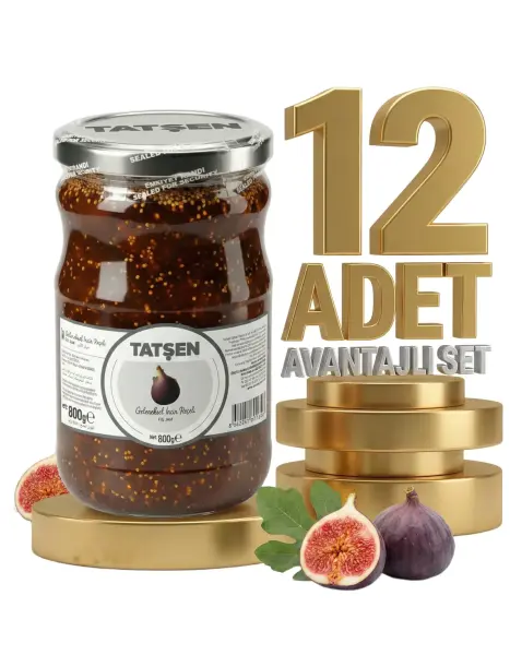 Tatşen Cam Reçel İncir 12x800 Gr - 1