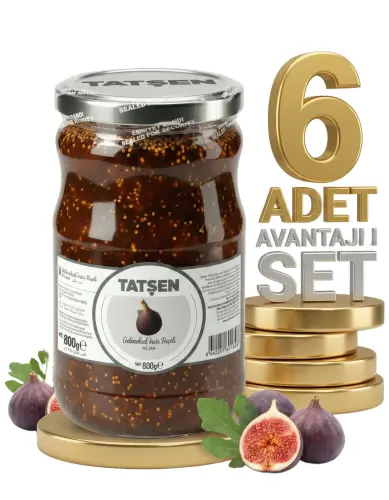 Tatşen Cam Reçel İncir 6x800 Gr - Tatşen Gıda