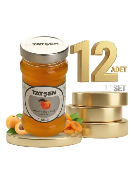 Tatşen Cam Reçel Kayısı 12x380 Gr - 1