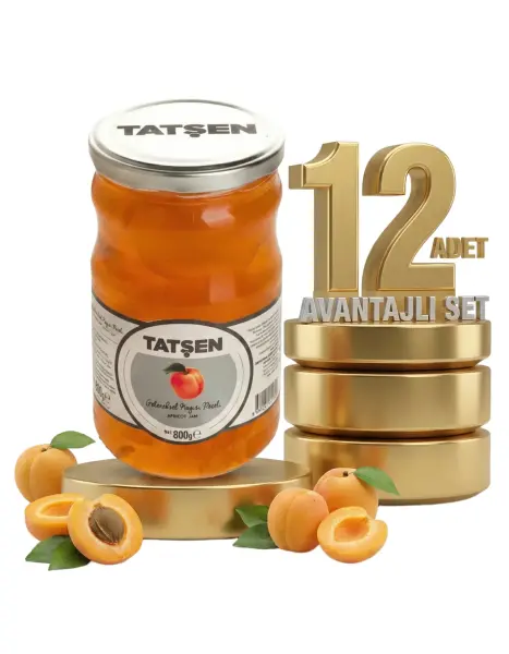 Tatşen Cam Reçel Kayısı 12x800 Gr - 1