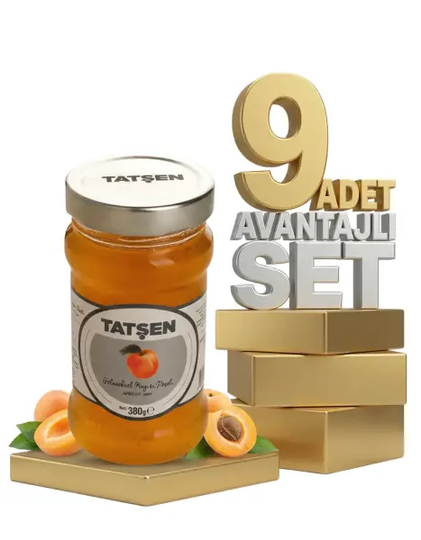 Tatşen Cam Reçel Kayısı 9x380 Gr - 1