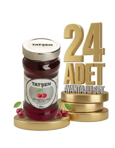 Tatşen Cam Reçel Vişne 24x380 Gr - 1