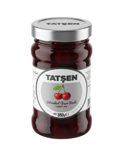Tatşen Cam Reçel Vişne 380 Gr - Tatşen Gıda