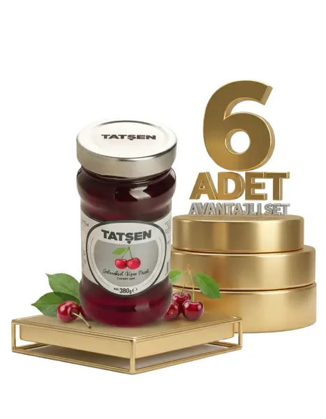 Tatşen Cam Reçel Vişne 6x380 Gr - 1
